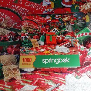 Springbok Jigsaw Puzzle Christmas It's A Wrap 1000 Pieces Complete